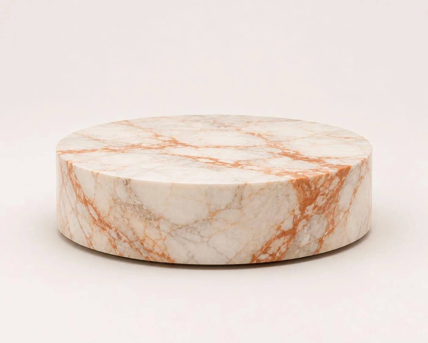 Siena — Round rust-veined marble cylinder