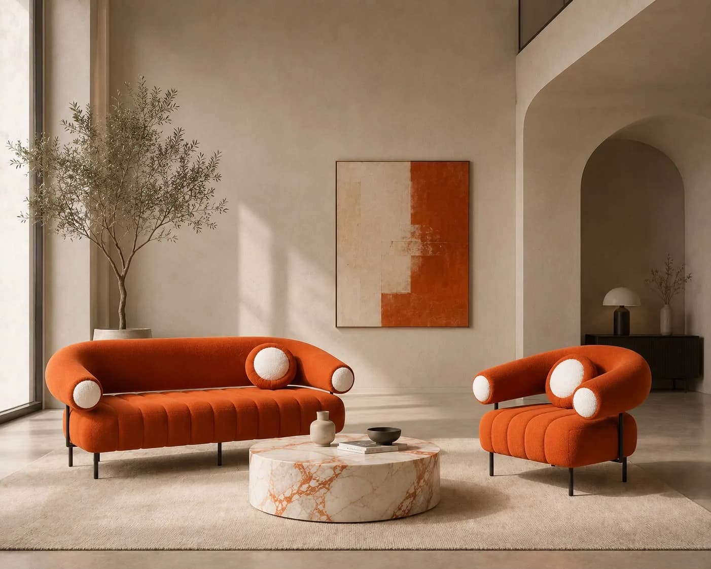 TURUNÇ — Orange bouclé
